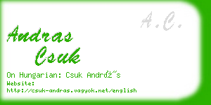 andras csuk business card